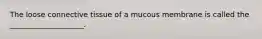 The loose connective tissue of a mucous membrane is called the ____________________.