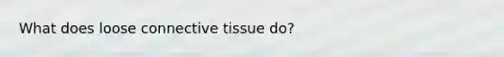 What does loose connective tissue do?