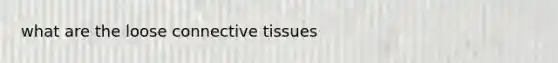 what are the loose <a href='https://www.questionai.com/knowledge/kYDr0DHyc8-connective-tissue' class='anchor-knowledge'>connective tissue</a>s