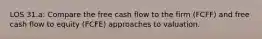 LOS 31.a: Compare the free cash flow to the firm (FCFF) and free cash flow to equity (FCFE) approaches to valuation.