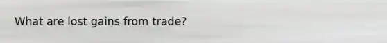 What are lost gains from trade?