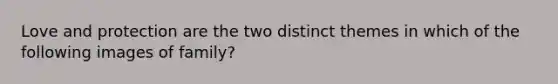 Love and protection are the two distinct themes in which of the following images of family?