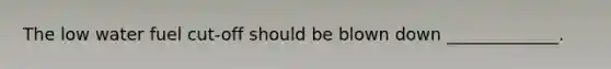 The low water fuel cut-off should be blown down _____________.