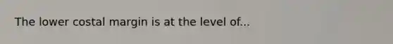 The lower costal margin is at the level of...