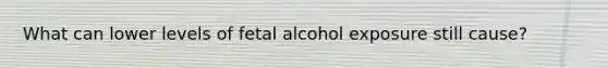 What can lower levels of fetal alcohol exposure still cause?