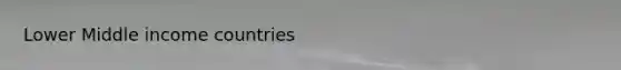 Lower Middle income countries