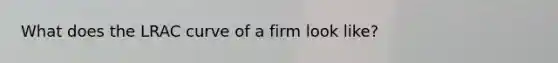 What does the LRAC curve of a firm look like?