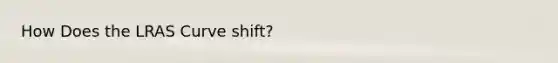 How Does the LRAS Curve shift?