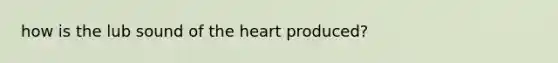 how is the lub sound of the heart produced?