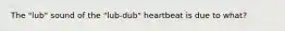 The "lub" sound of the "lub-dub" heartbeat is due to what?