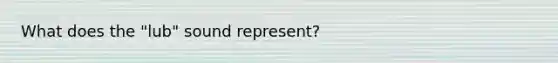 What does the "lub" sound represent?