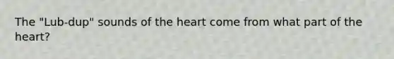 The "Lub-dup" sounds of the heart come from what part of the heart?