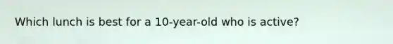 Which lunch is best for a 10-year-old who is active?