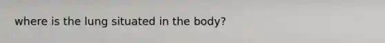 where is the lung situated in the body?