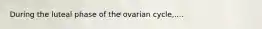 During the luteal phase of the ovarian cycle,....