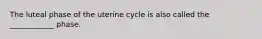 The luteal phase of the uterine cycle is also called the ____________ phase.