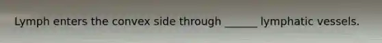 Lymph enters the convex side through ______ lymphatic vessels.