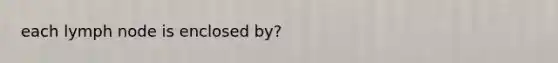 each lymph node is enclosed by?