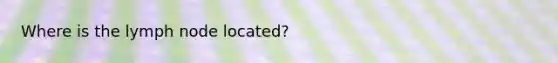 Where is the lymph node located?