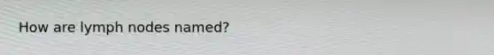 How are lymph nodes named?