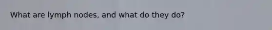 What are lymph nodes, and what do they do?