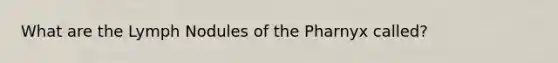 What are the Lymph Nodules of the Pharnyx called?