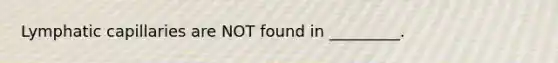 Lymphatic capillaries are NOT found in _________.