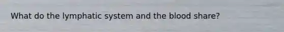 What do the lymphatic system and the blood share?