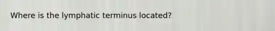 Where is the lymphatic terminus located?