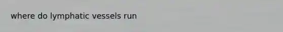 where do lymphatic vessels run