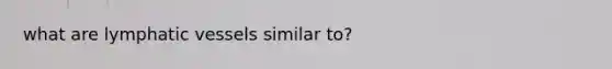 what are lymphatic vessels similar to?