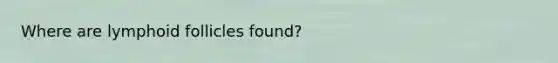 Where are lymphoid follicles found?