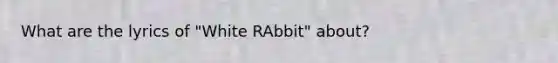 What are the lyrics of "White RAbbit" about?