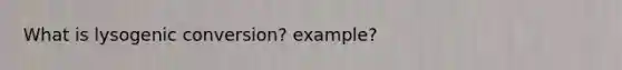 What is lysogenic conversion? example?