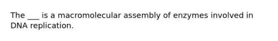 The ___ is a macromolecular assembly of enzymes involved in DNA replication.