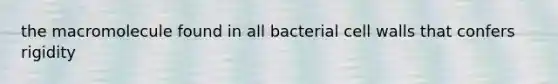 the macromolecule found in all bacterial cell walls that confers rigidity