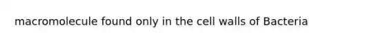 macromolecule found only in the cell walls of Bacteria