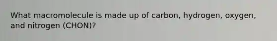 What macromolecule is made up of carbon, hydrogen, oxygen, and nitrogen (CHON)?