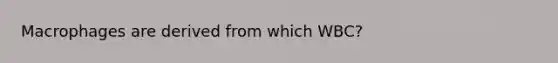 Macrophages are derived from which WBC?