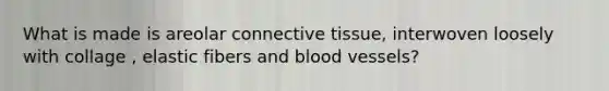 What is made is areolar connective tissue, interwoven loosely with collage , elastic fibers and blood vessels?