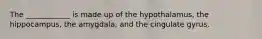 The ____________ is made up of the hypothalamus, the hippocampus, the amygdala, and the cingulate gyrus.