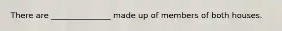There are _______________ made up of members of both houses.