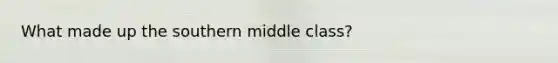 What made up the southern middle class?