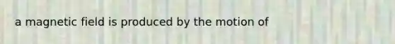 a magnetic field is produced by the motion of