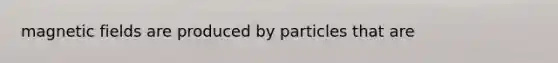 magnetic fields are produced by particles that are