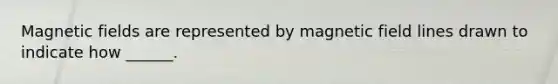 Magnetic fields are represented by magnetic field lines drawn to indicate how ______.