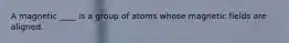 A magnetic ____ is a group of atoms whose magnetic fields are aligned.