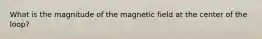 What is the magnitude of the magnetic field at the center of the loop?