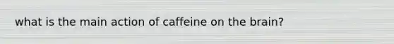 what is the main action of caffeine on the brain?