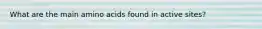 What are the main amino acids found in active sites?